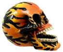 Hot Rod Skull Figurine Biker Hell Spawn Inferno Flame Day Of The Dead Statue