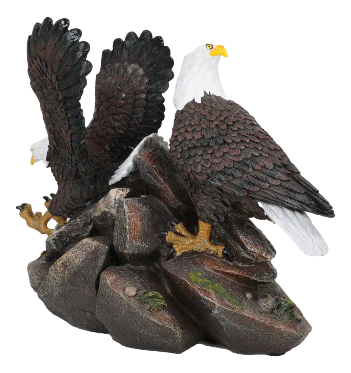 Patriotic Freedom End to End American Bald Eagles Bookends Pair Set Sculptures