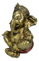 Vastu Hindu Elephant God Baby Ganesha Ganapati Sitting In Meditation Figurine