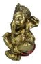 Vastu Hindu Elephant God Baby Ganesha Ganapati Sitting In Meditation Figurine
