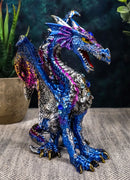 Ebros Small Purple Rain Armored Midnight Dragon Statue 4.5" High Fantasy Prehistoric Dungeons and Dragons Warrior Slayer Dark Knight Collectible Figurine