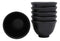 Ebros Contemporary Round 4.5" Diameter Textured Matte Black Melamine Bowl For Rice Ice Cream Salads Soup Pack Of 6 Set For Kitchen Dining Asian Japanese Chinese Cuisine