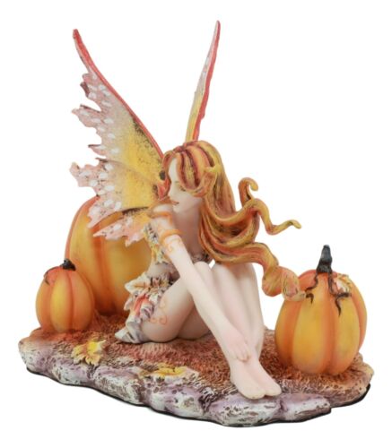 Ebros Amy Brown Tribal Fairy Godmother with Pumpkins Statue 5" H