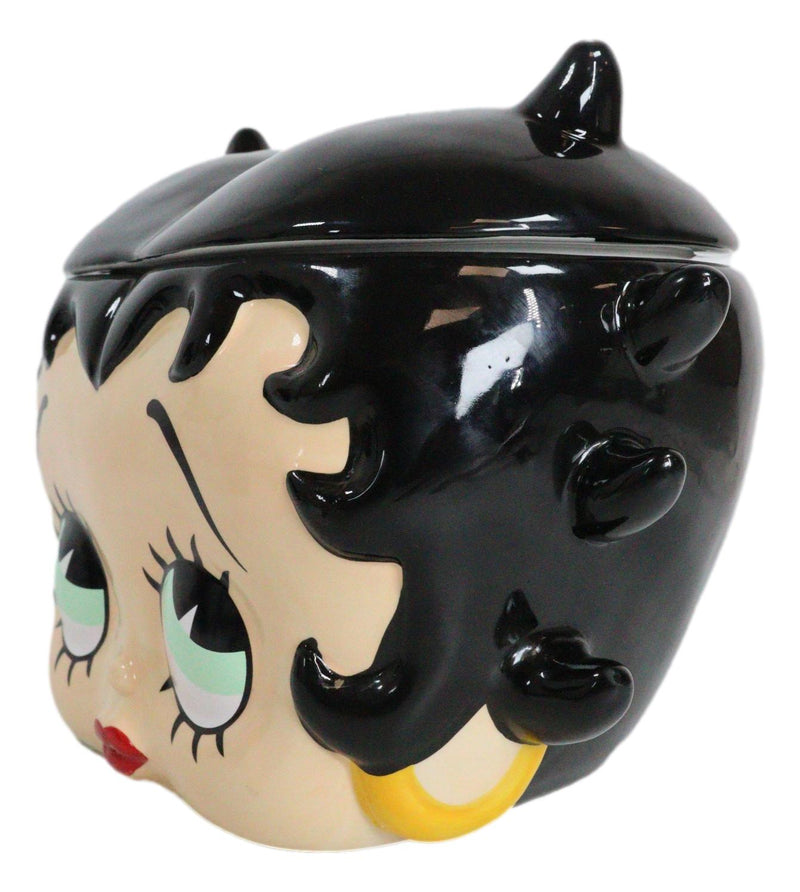 Vintage Comical Shy Betty Boop Head Ceramic Cookie Jar Collectible Figurine