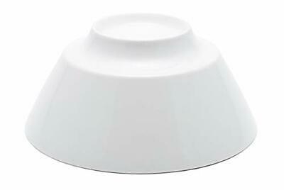 Contemporary Large White Porcelain Trapezoid Round Bowls 44oz 8.5"Dia Set Of 6