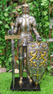 Ebros 21"H Large Medieval Suit Of Armor Knight With Sword And Heraldry Shield Statue - Ebros Gift