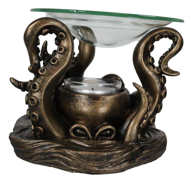 Ocean Kraken Giant Octopus Oil Warmer Or Wax Tart Burner Candle Holder Statue
