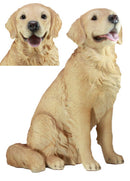 Ebros Lifelike Realistic Buddy Golden Retriever Statue 20.5" Tall Fine Pedigree Dog Breed Collectible Decor with Glass Eyes