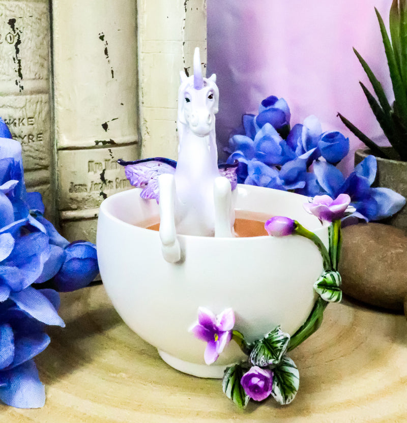 Ebros Amy Brown Spring Iris Winged Unicorn Fairy Coffee Tea Cup Collector Figurine