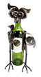 Wine Tasting Tropical Forest Nocturnal Owl Metal Wine Bottle Holder Caddy Decor