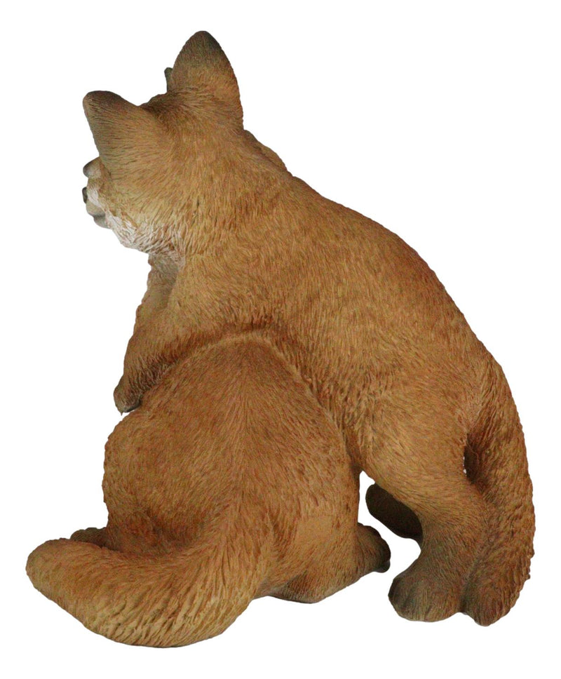 Lifelike Wildlife Woodlands Animal Pet Pals Frolicking Baby Fox Cubs Figurine