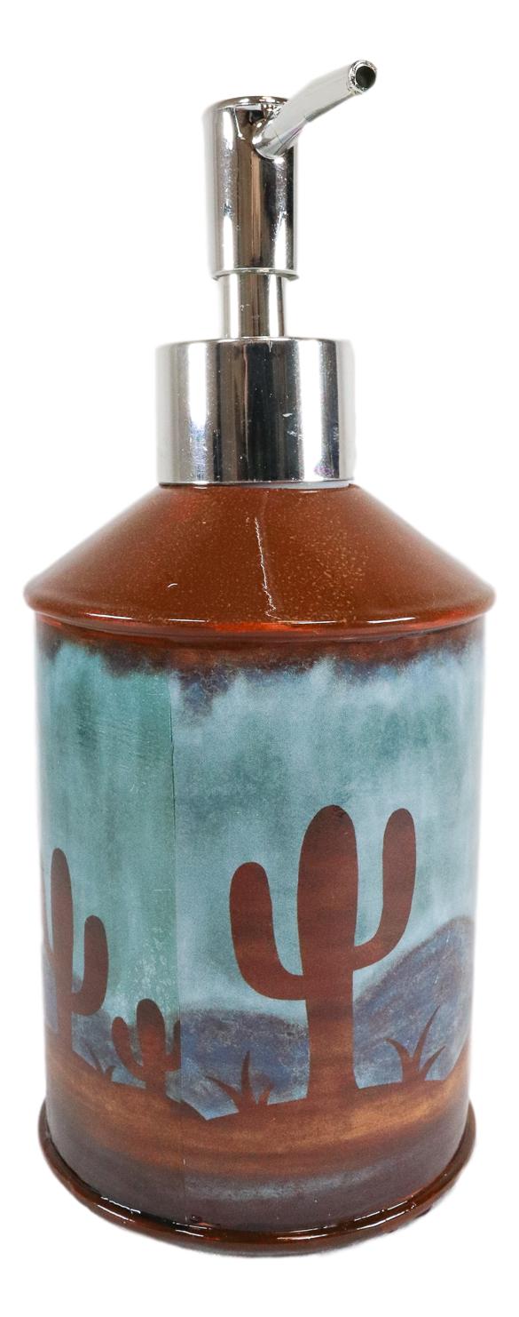 Ebros Rustic Southwestern Desert Cactus Arizona Liquid Soap Or Lotion Pump Dispenser
