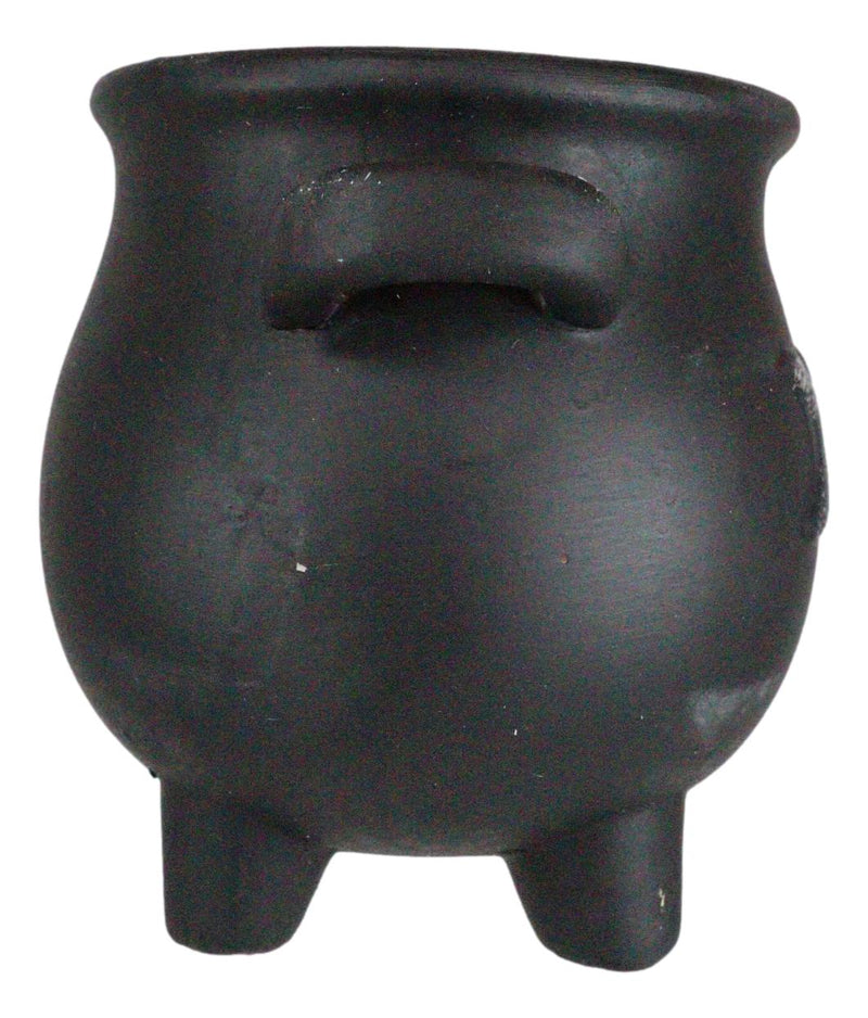 Black Triple Moon Cauldron Terracotta Succulent Plant Planter Pot Or Pen Holder