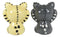 Ebros Furrybones Mao Striped Kittens Voodoo Skeleton Cats Salt And Pepper Shakers Set