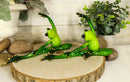 Ebros Gift Active Yoga Frog Couple Stretching Decorative Figurine Set