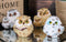 Wise Academic Forest Snowy Owls & Chicks Figurine Set Small Collectibles