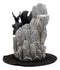 Ebros Gothic Dark Angel W/ Shadow Dragon On Waterfall Rocky Cliff Figurine 7.5" H