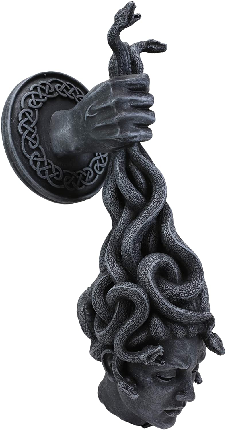 Ebros Greek Goddess Medusa Hanging from Perseus Hand Wall Decor Plaque 12.25" H - Ebros Gift