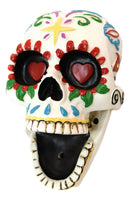 Ebros Day of The Dead White Floral Sugar Skull Wall Mounted Bottle Opener