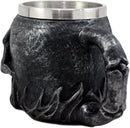 Ebros Dark Silver Immortal Skull Coffee Mug Demon Beer Stein Tankard  14oz