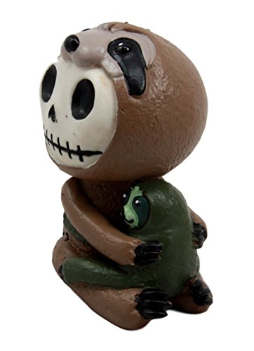 Ebros Furry Bones Three Toed Sloth Brady Voodoo Skeleton Figurine 2.5"H