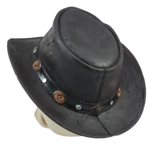 Western Cowboy Rodeo Skull Statue 6.75"Long Day Of The Dead Skull Figurine