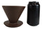 Brown Porcelain Coffee Maker Carafe Pot With Pour Over Dripper Filter Cup Set