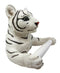 Jungle White Siberian Bengal Tiger Baby Cub Toilet Paper Holder Figurine 8.25"H