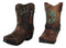 Set of 2 Western Cowboy Turquoise & Dreamcatcher Boots Make Up Tools Pen Holder
