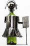 13" Tall Female Teacher With Lesson Board Hand Made Metal Wine Bottle Holder Caddy Figurine