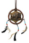 Ebros Native American Sacred Buffalo Bison Cattle Dreamcatcher With 3 Beaded Feathers