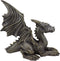 Ebros Large Stone Finish Crouching Skinny Winged Dragon Gargoyle Sentry Statue Decor