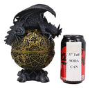 Ebros Gift Rocky Stone Dragon Perching On Celtic Knotwork Atlas Golden Egg With Claw Feet Base Decorative Jewelry Box Figurine 8.25" High Fantasy Myths Legends Dungeons And Dragons Statue