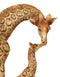 Safari Giraffe Family Statue 6.75"H Faux Wood Resin Giraffe Mother And Calf