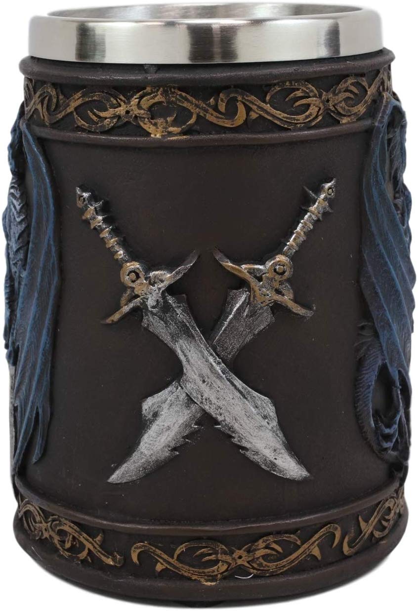 Ebros Ruth Thompson Dragon's Lair Storm Blade Drake 14oz Coffee Mug Tankard
