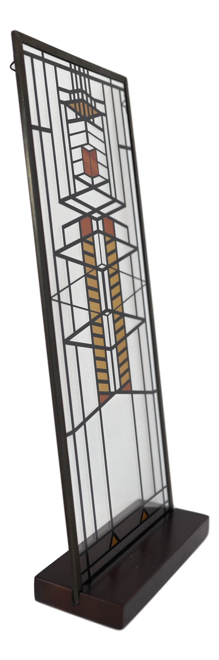 Frank Lloyd Wright Robie House Window 51 Stained Glass Wall Or Desktop Plaque