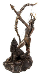 Ebros Gift Greek Goddess Artemis Figurine Roman Diana The Huntress Bearing Bow And Arrow Sculpture 11.5"H