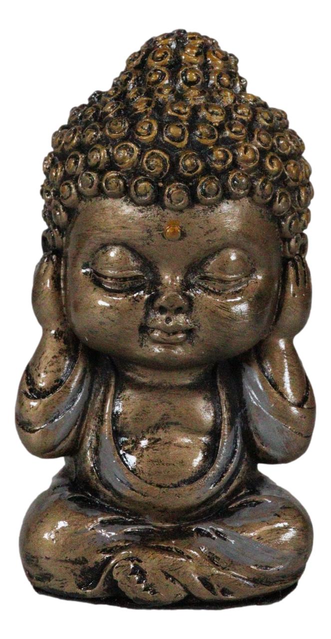 See Hear Speak No Evil Wise Kung Fu Zen Little Buddha Monks Set of 3 Figurines