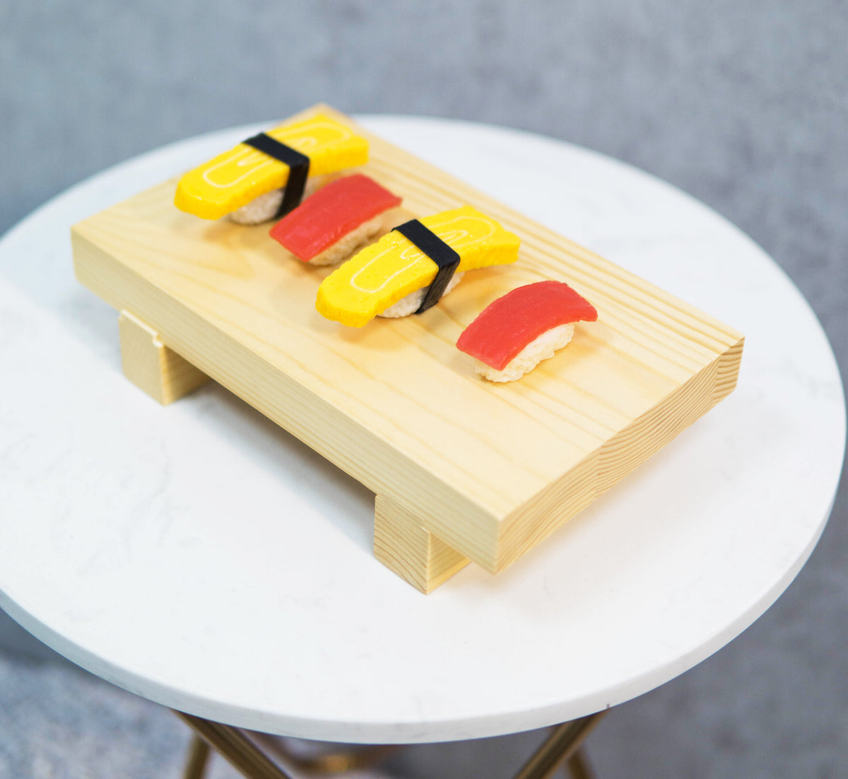 Japanese Korean Cuisine Sushi Kimbap Geta Bamboo Wood Serving Plate Tray 9.5"L - Ebros Gift