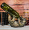 Comical Thirsty Alligator Wine Holder Figurine 8.75"H Prehistoric Reptile Party