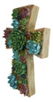 Southwestern Colorful 3D Cactus Blossoms Succulent Flowers Wall Cross Art 12'H