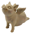 Zen Yoga Flying Pig Angel Hog Heavens In Cobra Stretch Pose Rustic Statue Decor