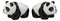 Ceramic Kissing Giant Panda Bears Salt And Pepper Shakers Holder Figurine Set
