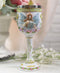 Ebros Holy Matrimony Blue And Pink Butterfly Bridal Floral Fairy Wine Goblet 7oz