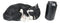 Realistic Sleeping Tuxedo Black and White Cat 10" Feline Pet Pal Kitten Figurine