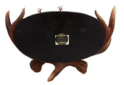 Ebros Large Rustic Woodlands Antlers Scene Deer Buck Doe and Fawn Family Wall Plaque 14"L