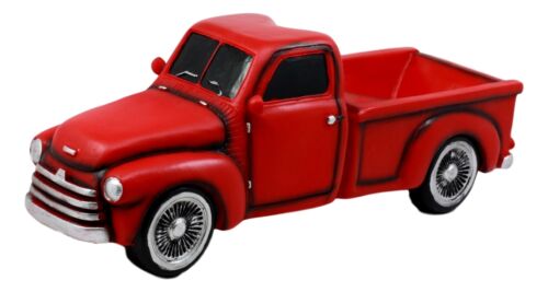 Ebros Gift Red Vintage Old Fashioned Pickup Truck Wine Holder 11.25" Long Figurine Wine Bottle Holder Caddy - Ebros Gift