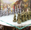 Ebros Cats Versus Dogs Chess Set Resin Character Pieces With Glass Board Set