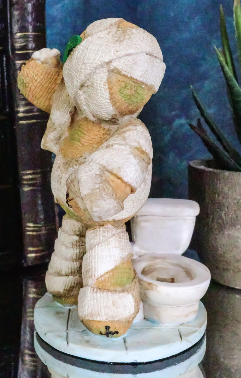 Ebros Pinheadz Monster with Voodoo Stitches Figurine 4.25"H (Mummy & Toilet)
