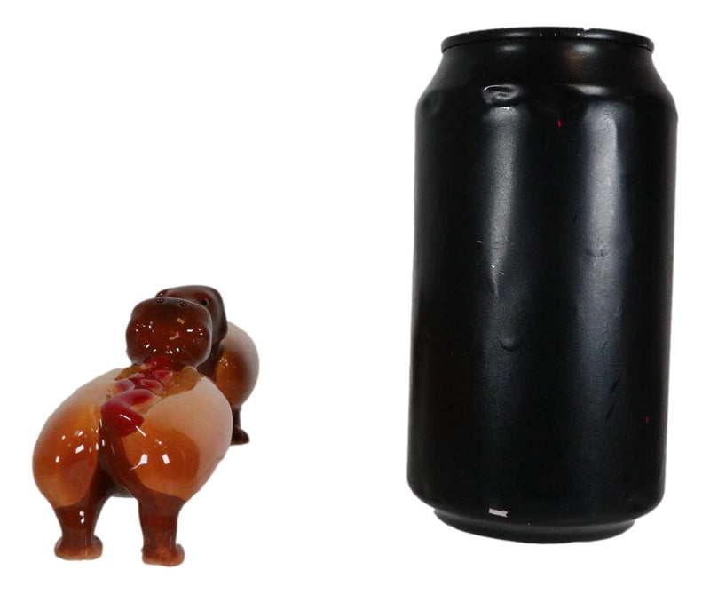 Hot Dog Sausage Ketchup Mustard Dachshunds Ceramic Salt & Pepper Shakers Set